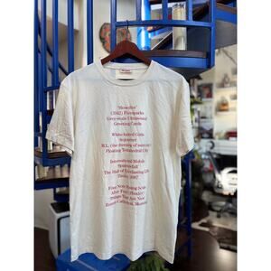Raf Simons Archival Text Graphic Tee White Size  L